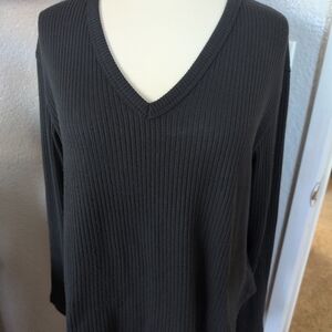 American Eagle Outfitters Charcoal V-Neck Sweater